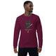 Unisex organic sweatshirt/Cat-Holding-Knife - Enet Images
