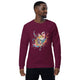 Unisex organic sweatshirt/Colorful-Splash-Cat - Enet Images