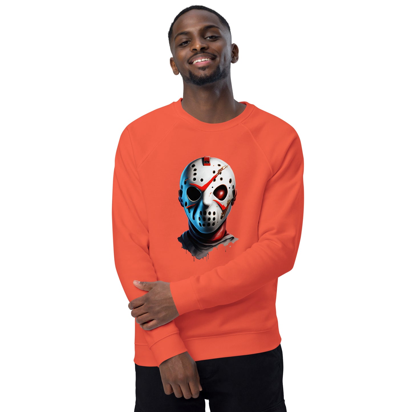 Unisex Organic Sweatshirt/Friday-13th-Mask