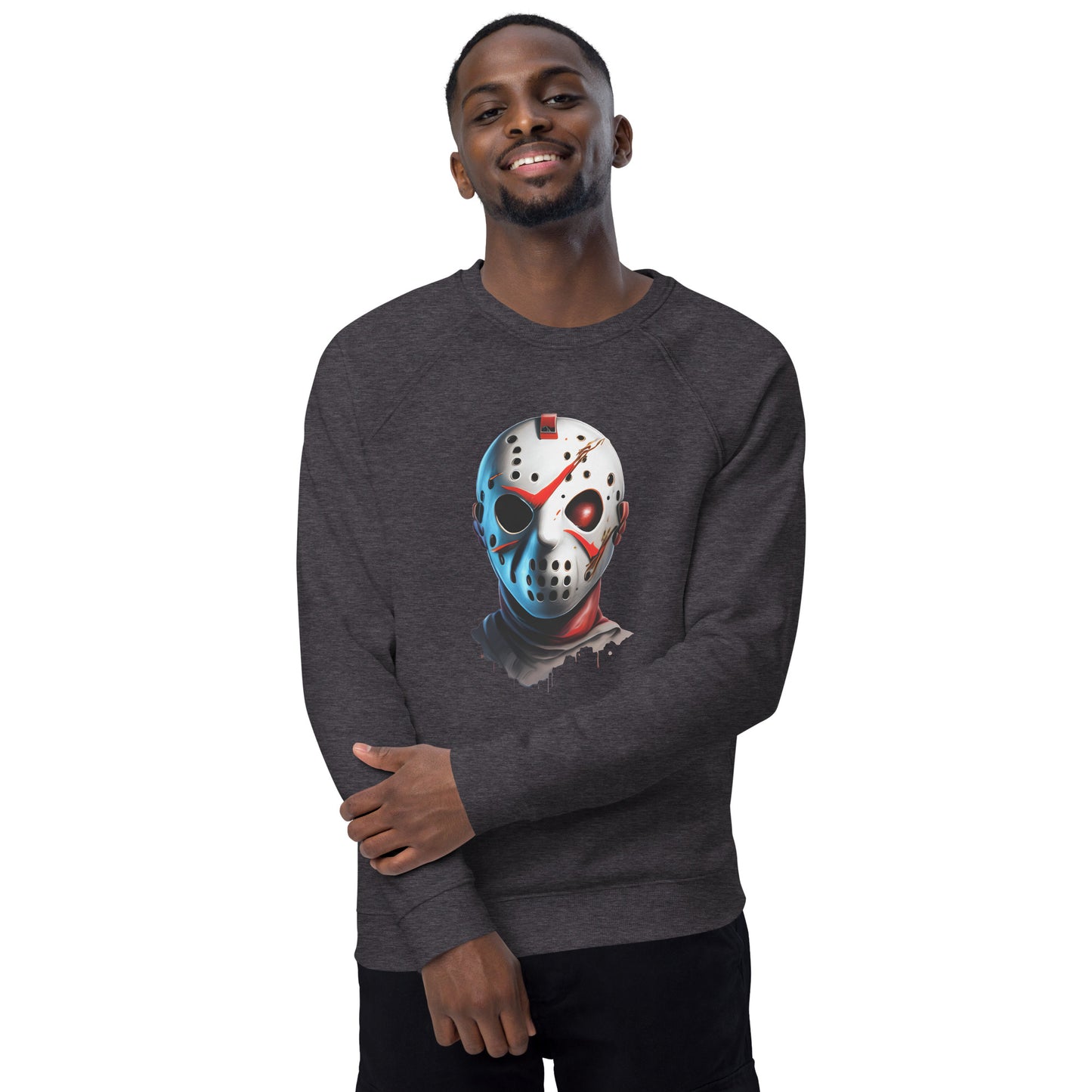 Unisex Organic Sweatshirt/Friday-13th-Mask