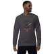 Unisex organic sweatshirt/Cat-Holding-Knife - Enet Images
