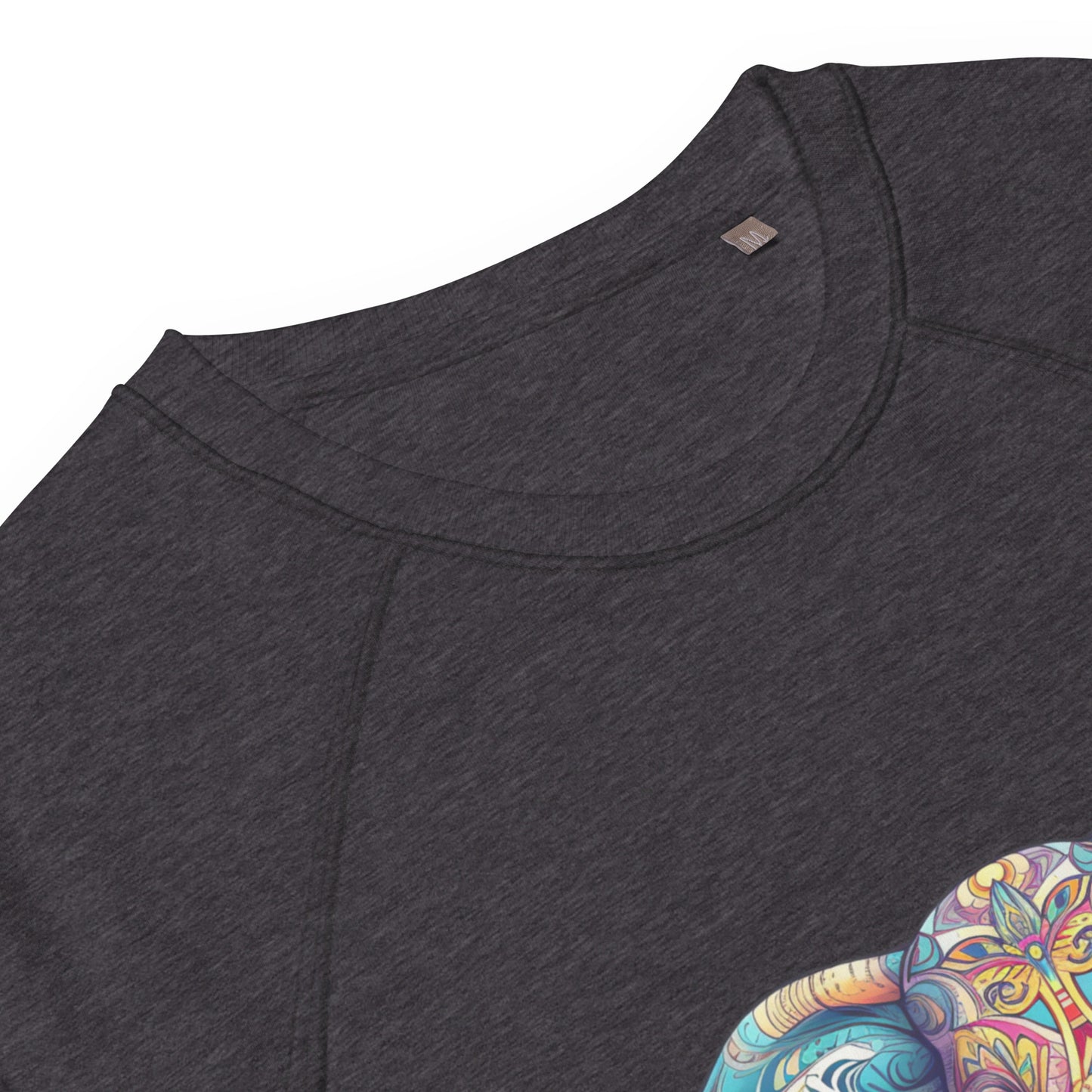 Unisex organic sweatshirt/Coloful-Elephant