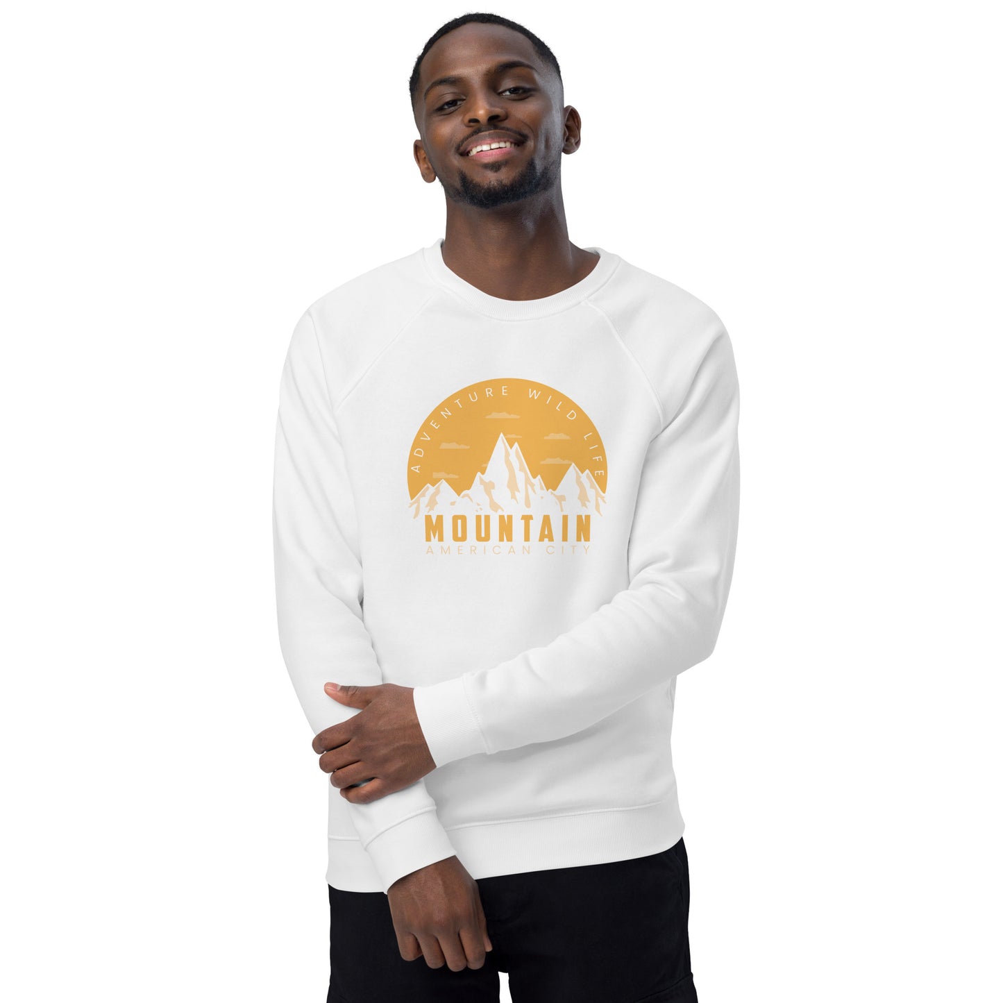 Unisex organic sweatshirt/Adventure-Mountains
