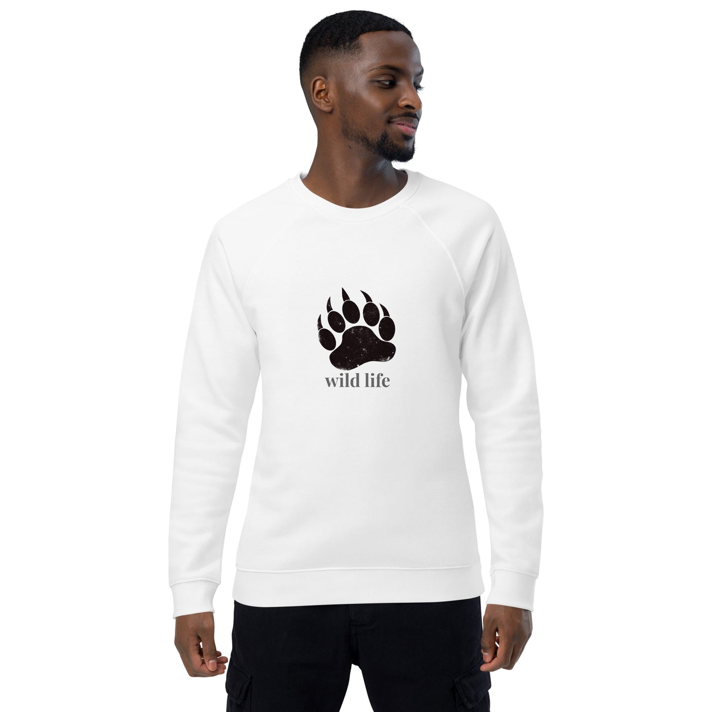 Unisex Bio-Sweatshirt/Bärenpfote-Wildlife