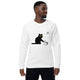 Unisex organic sweatshirt/Cat-Coffee - Enet Images