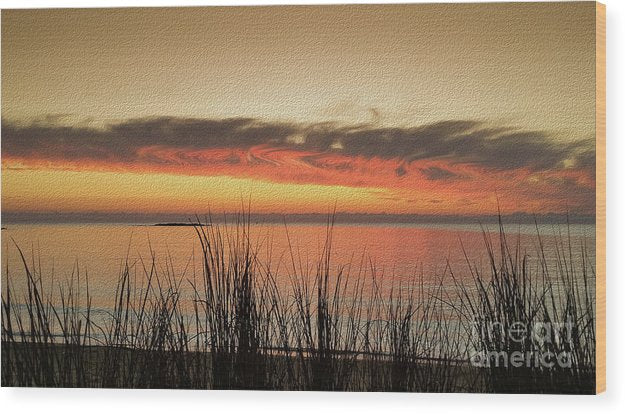 Moody sunset - Wood Print