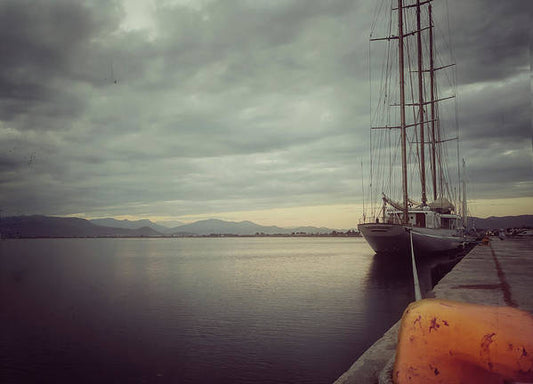 Sailing Boat At The Harbor - Art Print