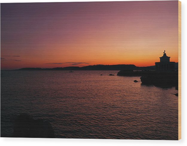 Sunset at the lighthouse - Wood Print