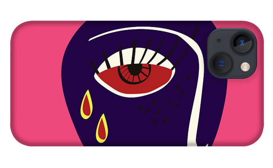 Abstract sad face - Phone Case - Enet Images
