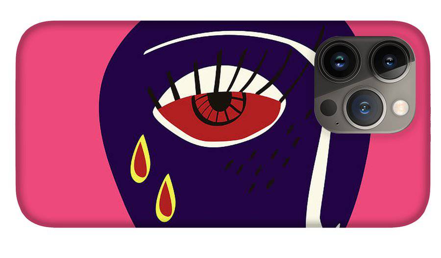 Abstract sad face - Phone Case - Enet Images