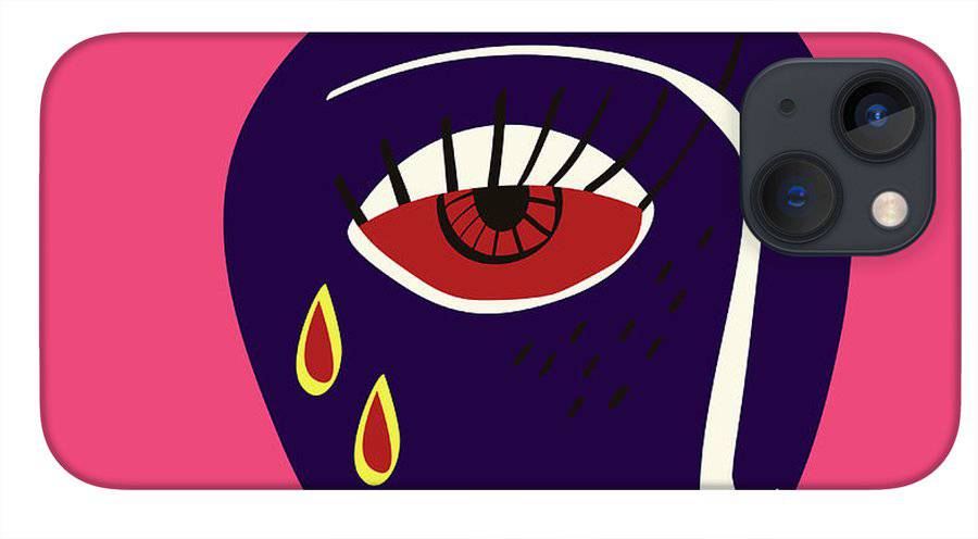 Abstract sad face - Phone Case - Enet Images