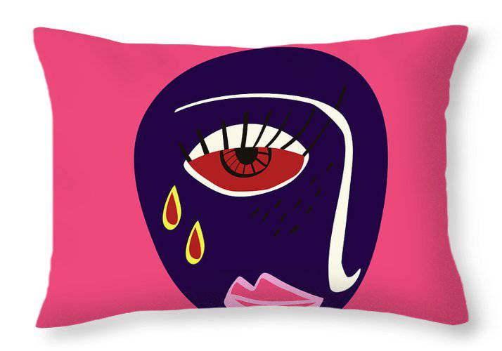 Abstract sad face - Throw Pillow - Enet Images