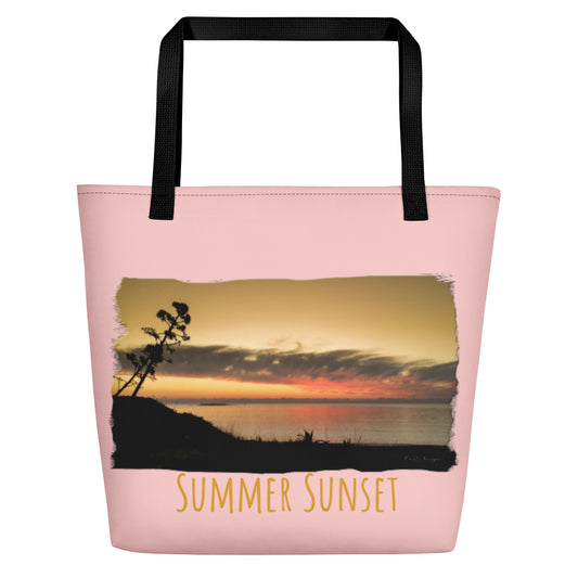 Τσάντα παραλίας/Καλοκαιρινό ηλιοβασίλεμα