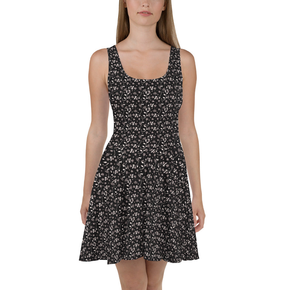 Kleid mit Allover-Print/Dunkelblume