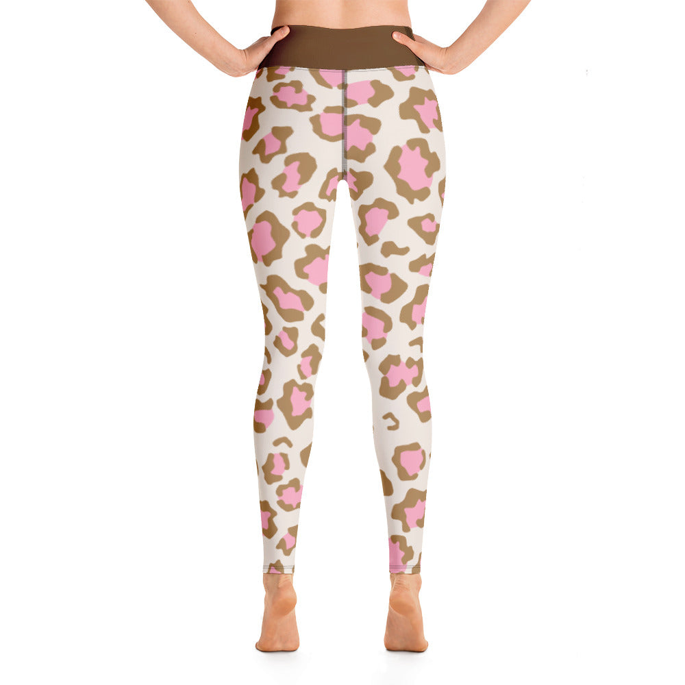 Yoga Leggings/Leopard Braun Rosa