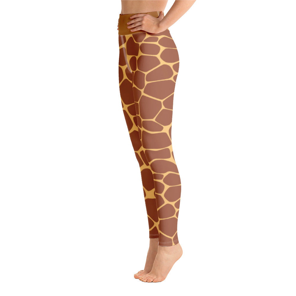 Yoga Leggings/Giraffe Dark Brown