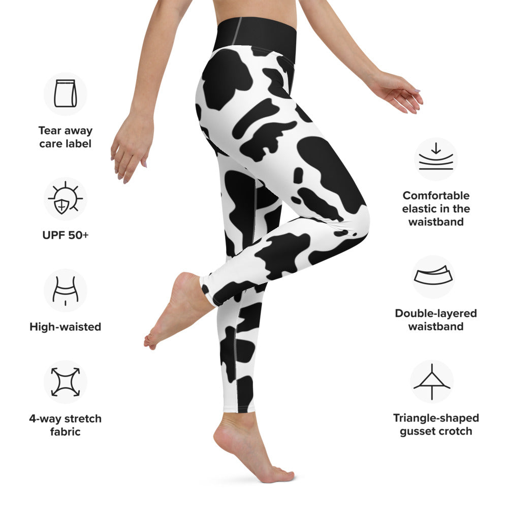 Yoga Leggings/Cow Pattern
