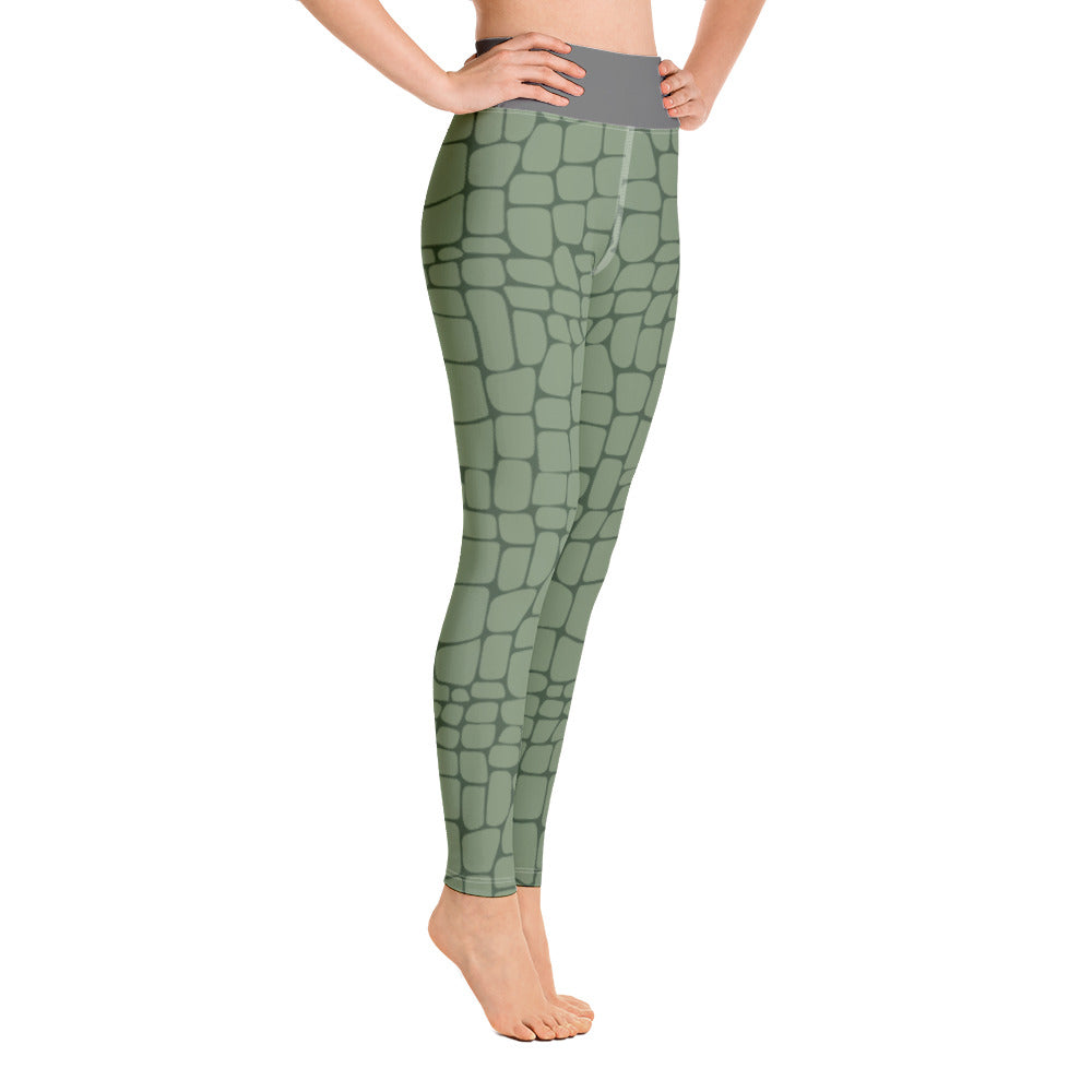Yoga Leggings/Crocodile Green