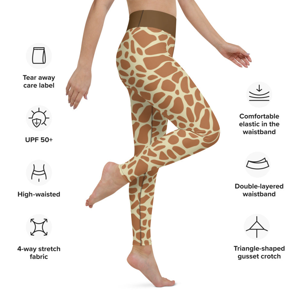 Yoga Leggings/Giraffe Brown