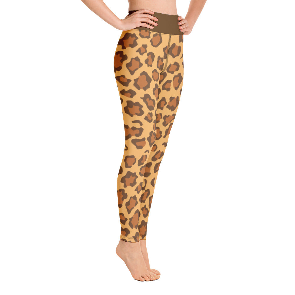 Yoga Leggings/Leopard Brown Gold