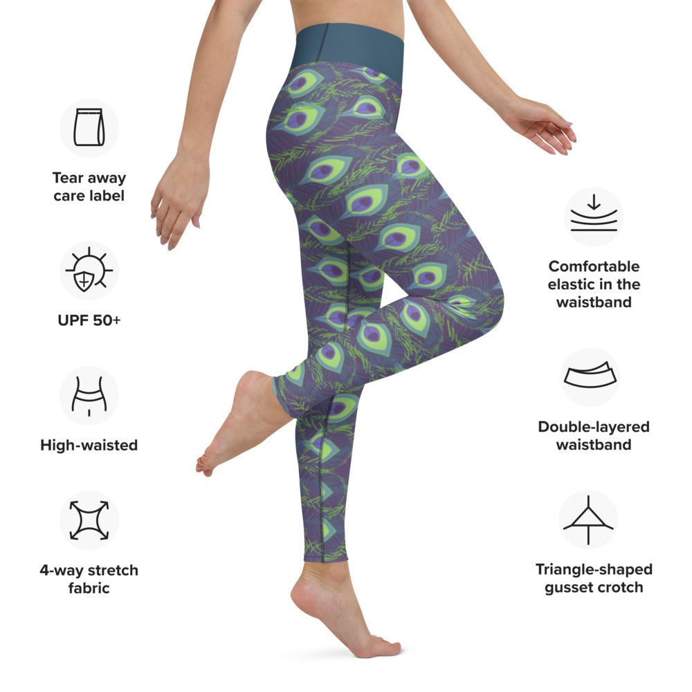 Yoga Leggings/Pfau Lila