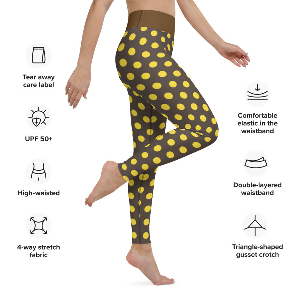 Yoga Leggings/Bee Dots