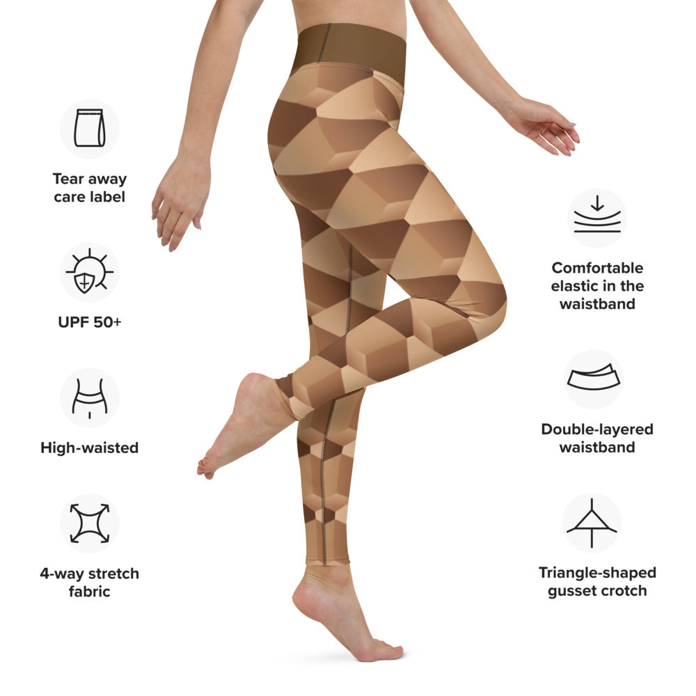 Yoga Leggings/3D Shapes 3