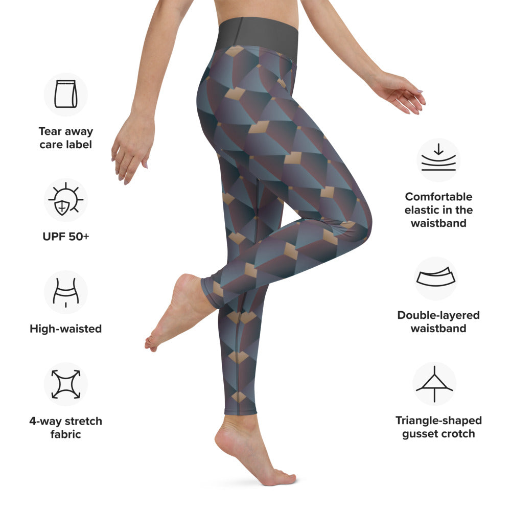 Yoga Leggings/3D Shapes 4