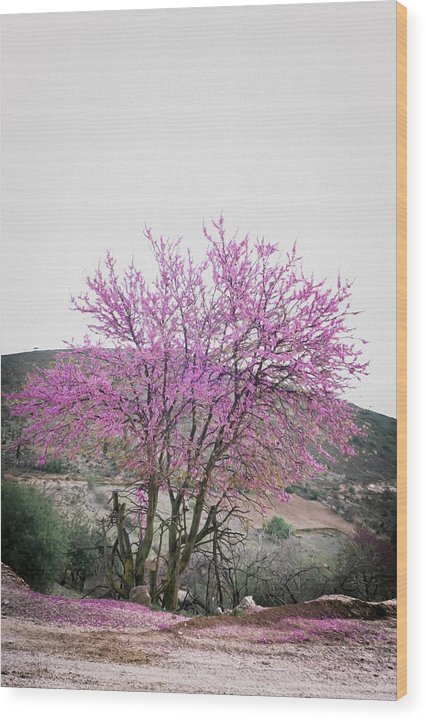 Πολύχρωμο Φούξια Δέντρο - Ξυλοτύπωμα