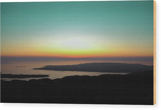 Colorful sunset on earth - Wood Print