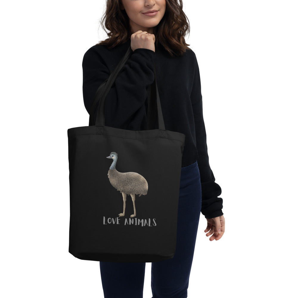 Öko-Einkaufstasche/Liebe Tiere Emu