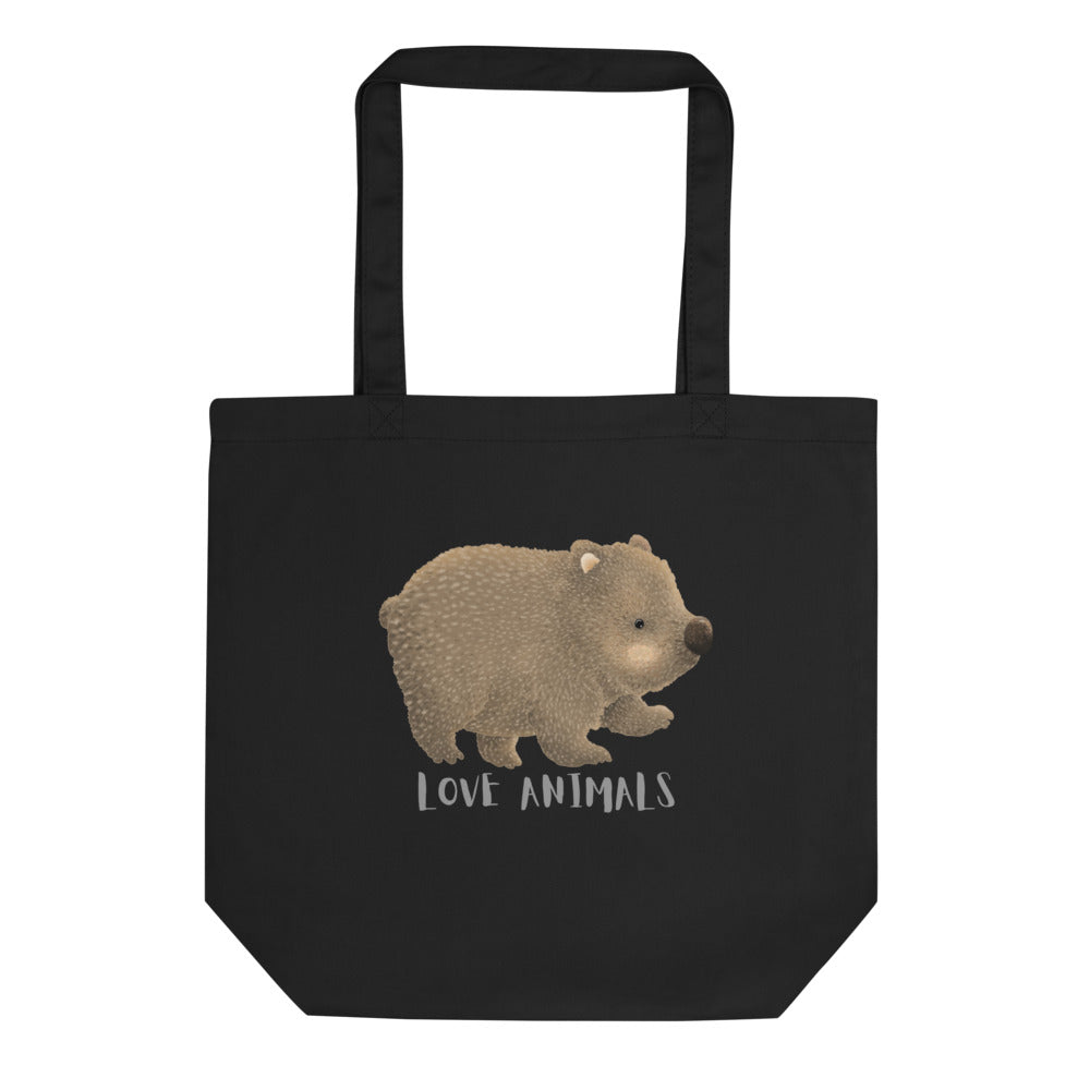 Eco Tote Bag/Love Animals Wombat