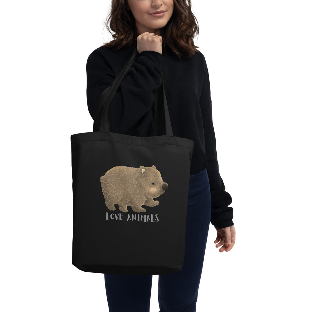 Eco Tote Bag/Love Animals Wombat