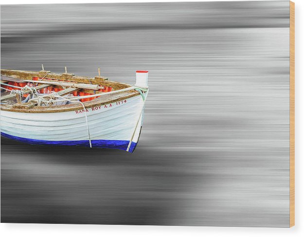 Fishing Boat In Motion BC - Wood Print