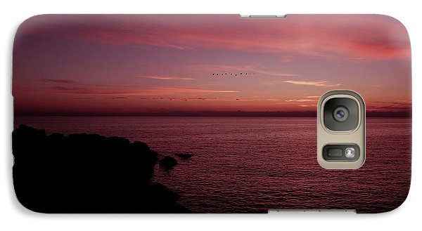 Flock Of Birds Against The Sunset - Phone Case - Enet Images