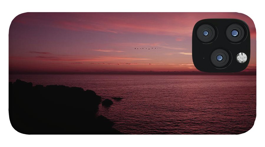 Flock Of Birds Against The Sunset - Phone Case - Enet Images