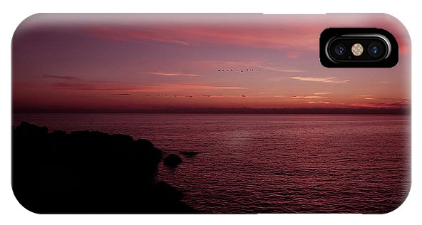 Flock Of Birds Against The Sunset - Phone Case - Enet Images
