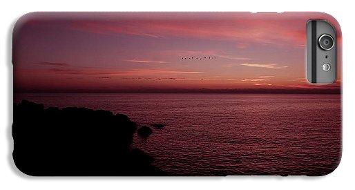 Flock Of Birds Against The Sunset - Phone Case