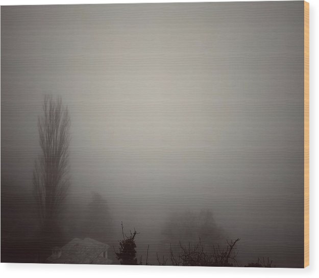 Im Nebel - Holzdruck