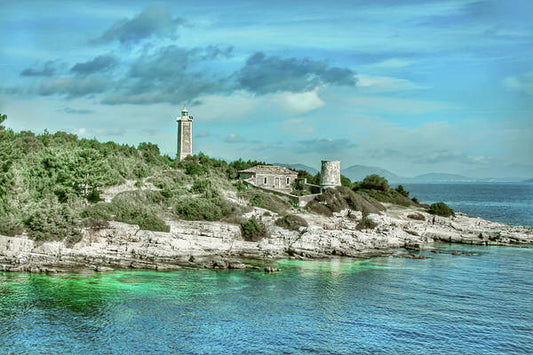 Lighthouse At Fiscardo - Art Print