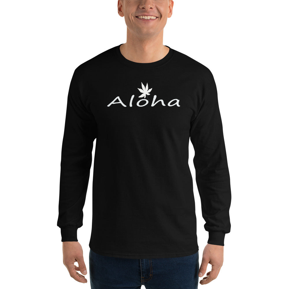 Ανδρικό μακρυμάνικο πουκάμισο/Aloha White