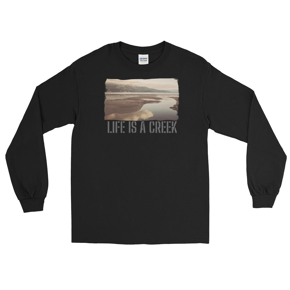 Men’s Long Sleeve Shirt/Life Is A Creek/Personalised