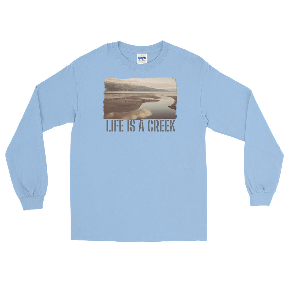 Men’s Long Sleeve Shirt/Life Is A Creek/Personalised