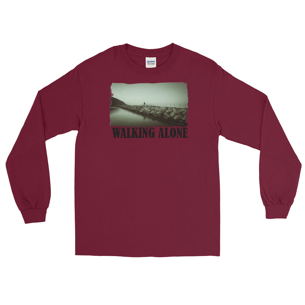 Men’s Long Sleeve Shirt/Walking Alone/Personalized