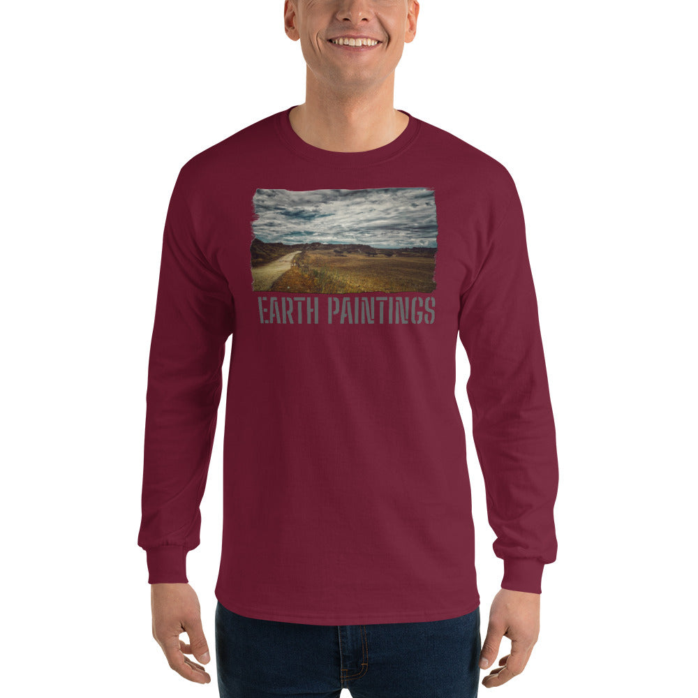 Men’s Long Sleeve Shirt/Earth Paintings/Personalised
