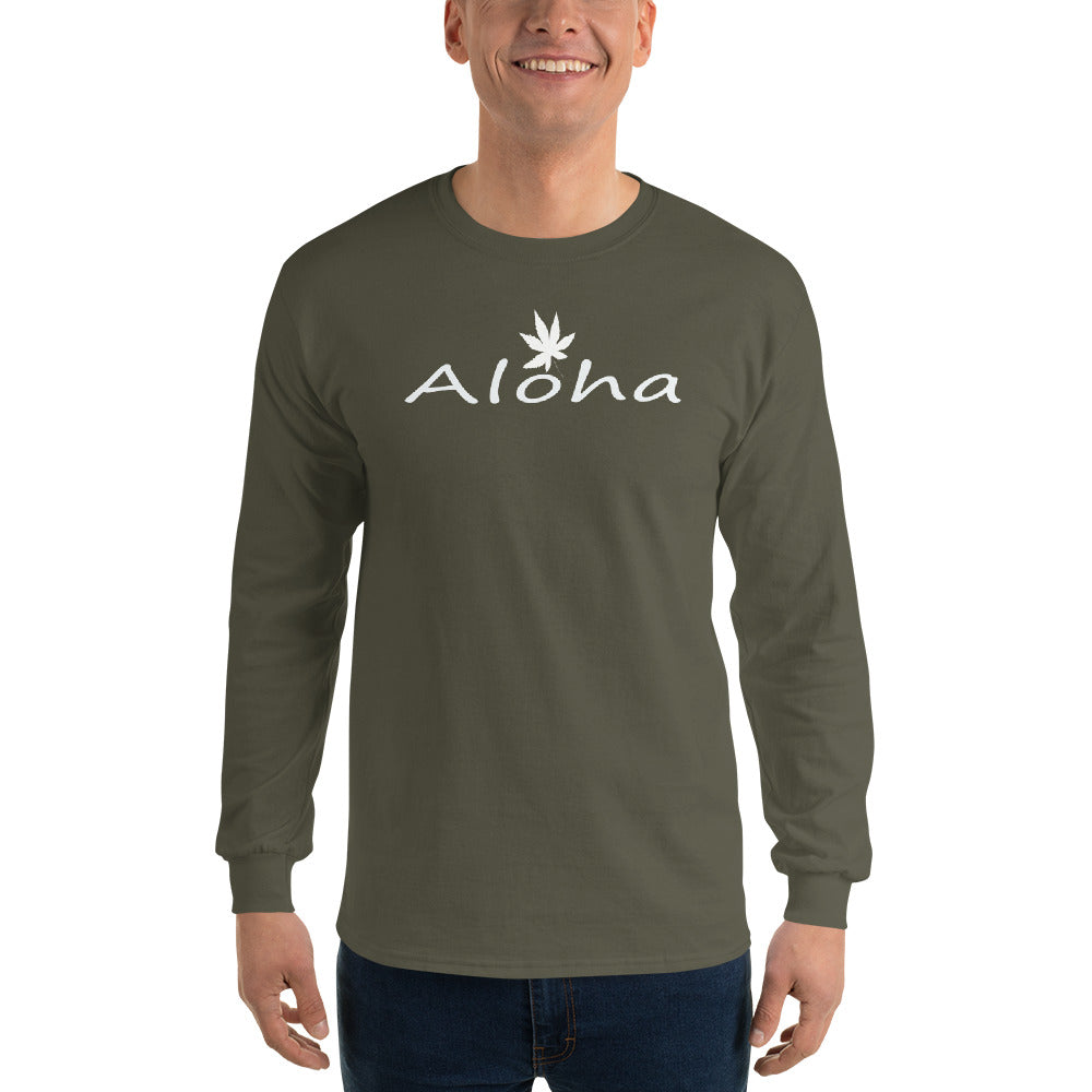 Ανδρικό μακρυμάνικο πουκάμισο/Aloha White