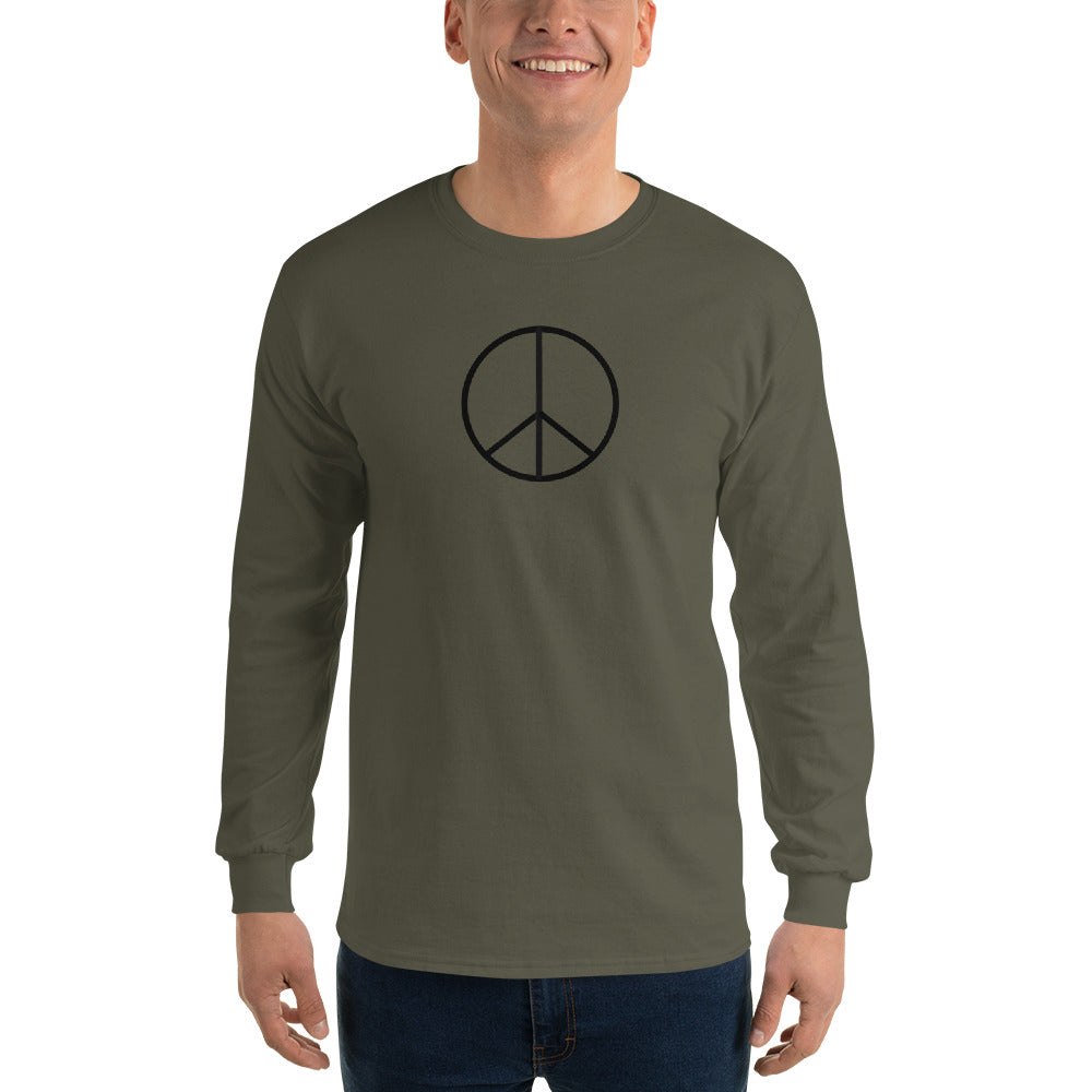 Ανδρικό μακρυμάνικο πουκάμισο/Μαύρο Peace