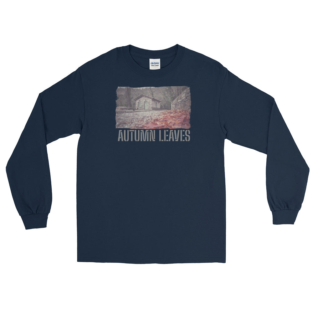 Men’s Long Sleeve Shirt/Autumn Leaves/personalised