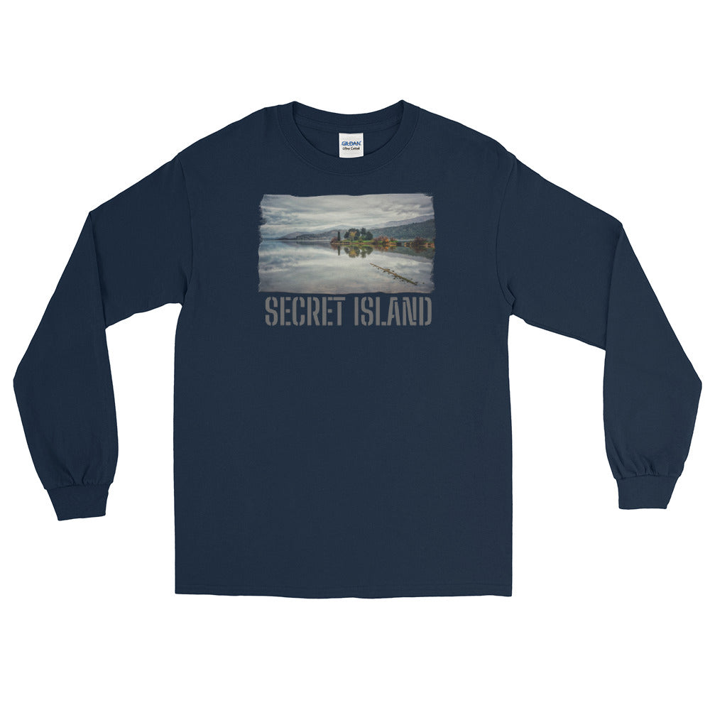 Men’s Long Sleeve Shirt/Secret Island/Personalised