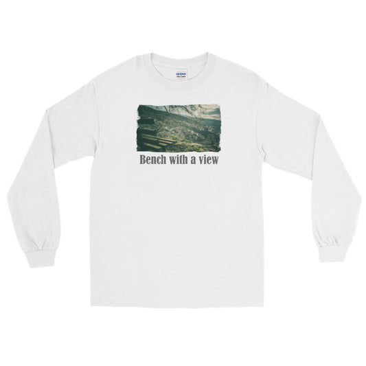 Men’s Long Sleeve Shirt/Bench With A View/Personalized